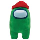 Among us Плюшевая игрушка-фигурка зеленая с шапочкой 30 см 10543