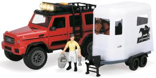 Dickie Playlife Игровой набор Машинка перевозка лошадей со светом и звуком, 40 см 3838002