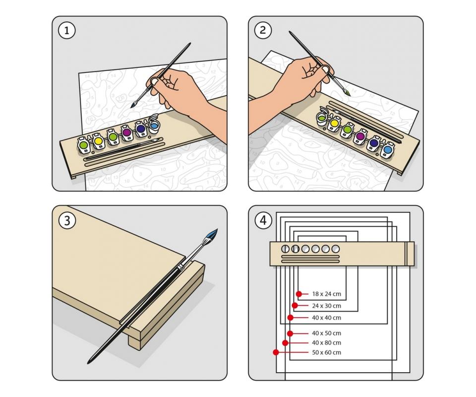 Подставка для раскрашивания картин по номерам